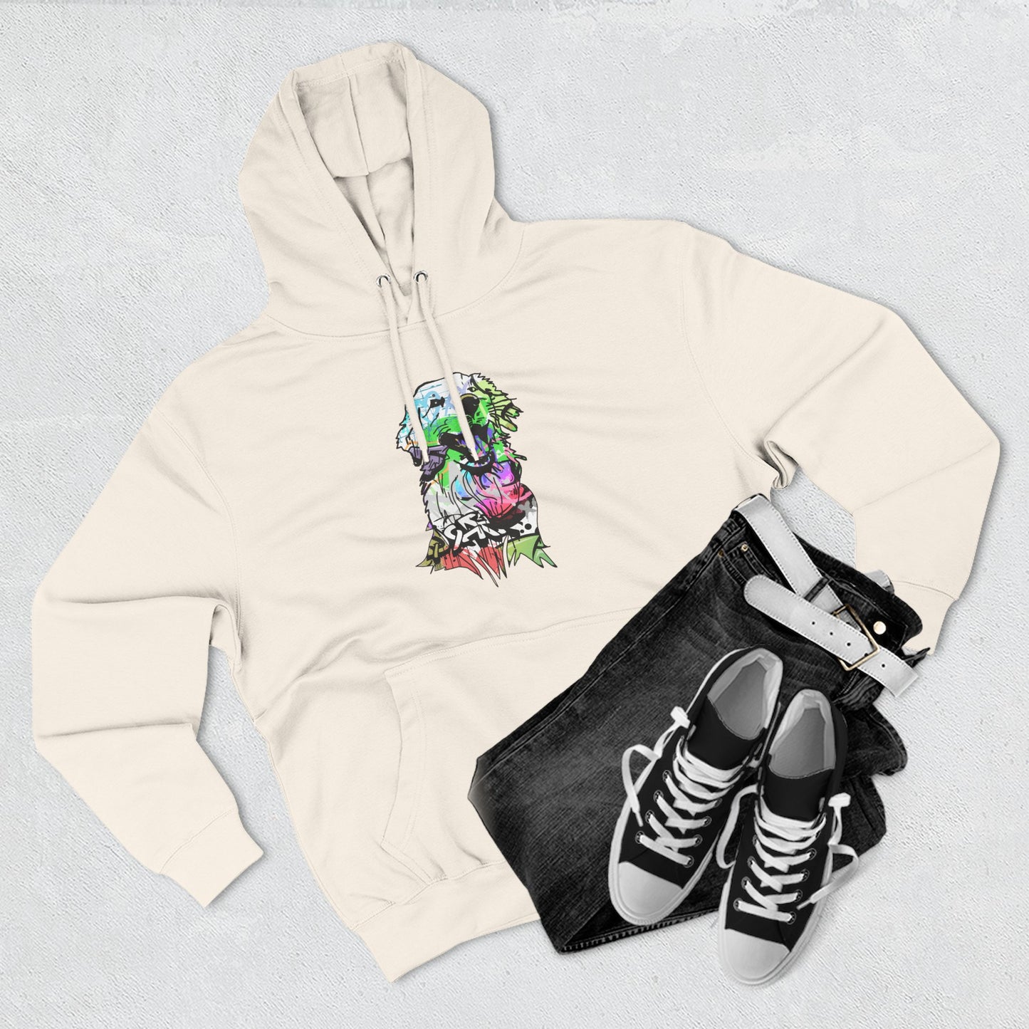 Unisex Hoodie | Graffiti Golden Retriever Street Art Design
