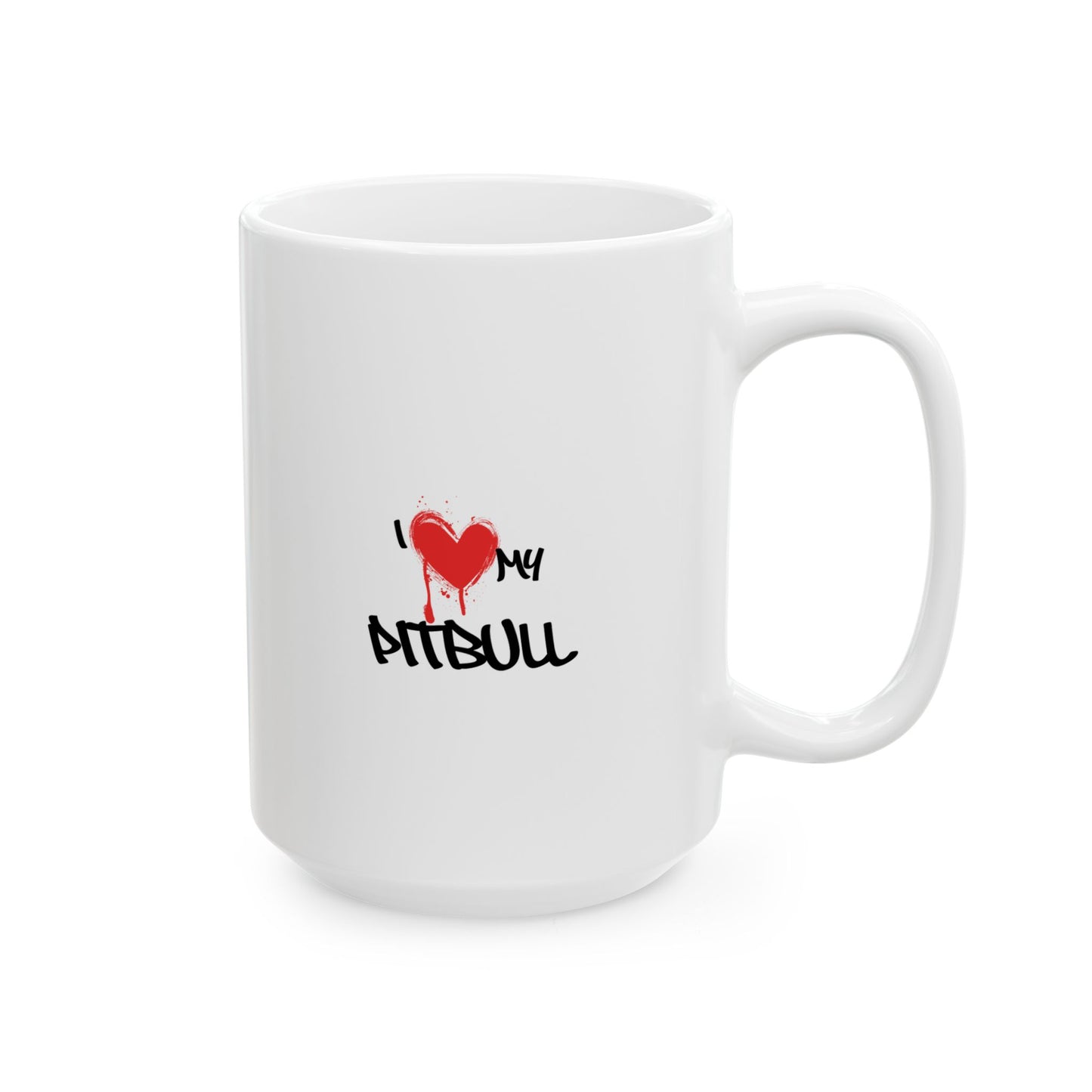 Pitbull dog illustration on a ceramic mug, perfect gift for pet lovers and coffee enthusiasts