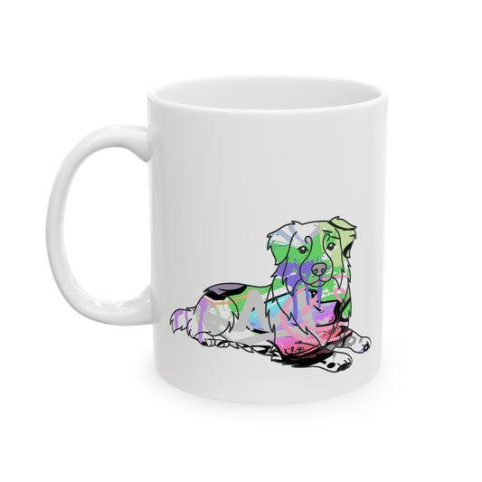 Personalized Australian Shepherd Mug | Graffiti Street Art Dog Gift