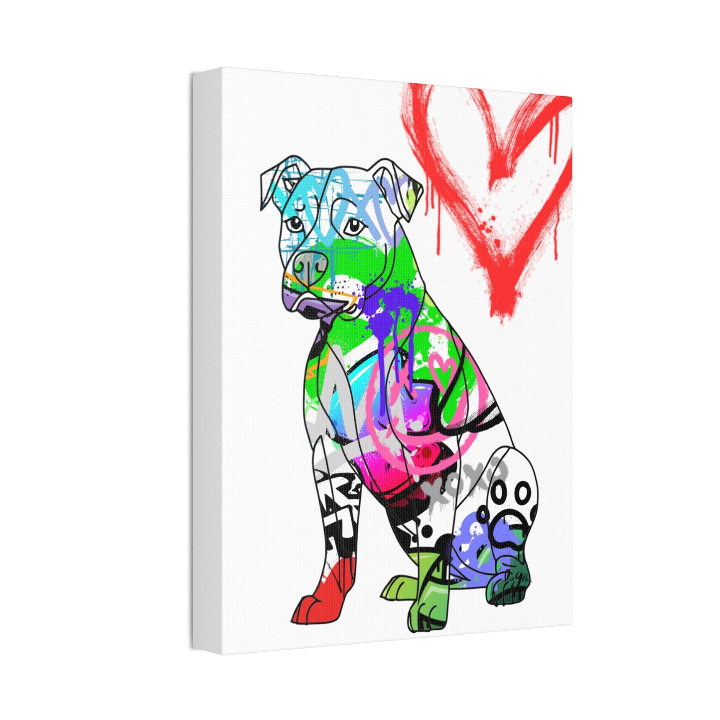 Urban Pitbull design featured on high-quality canvas art, perfect for modern home décor and contemporary style.