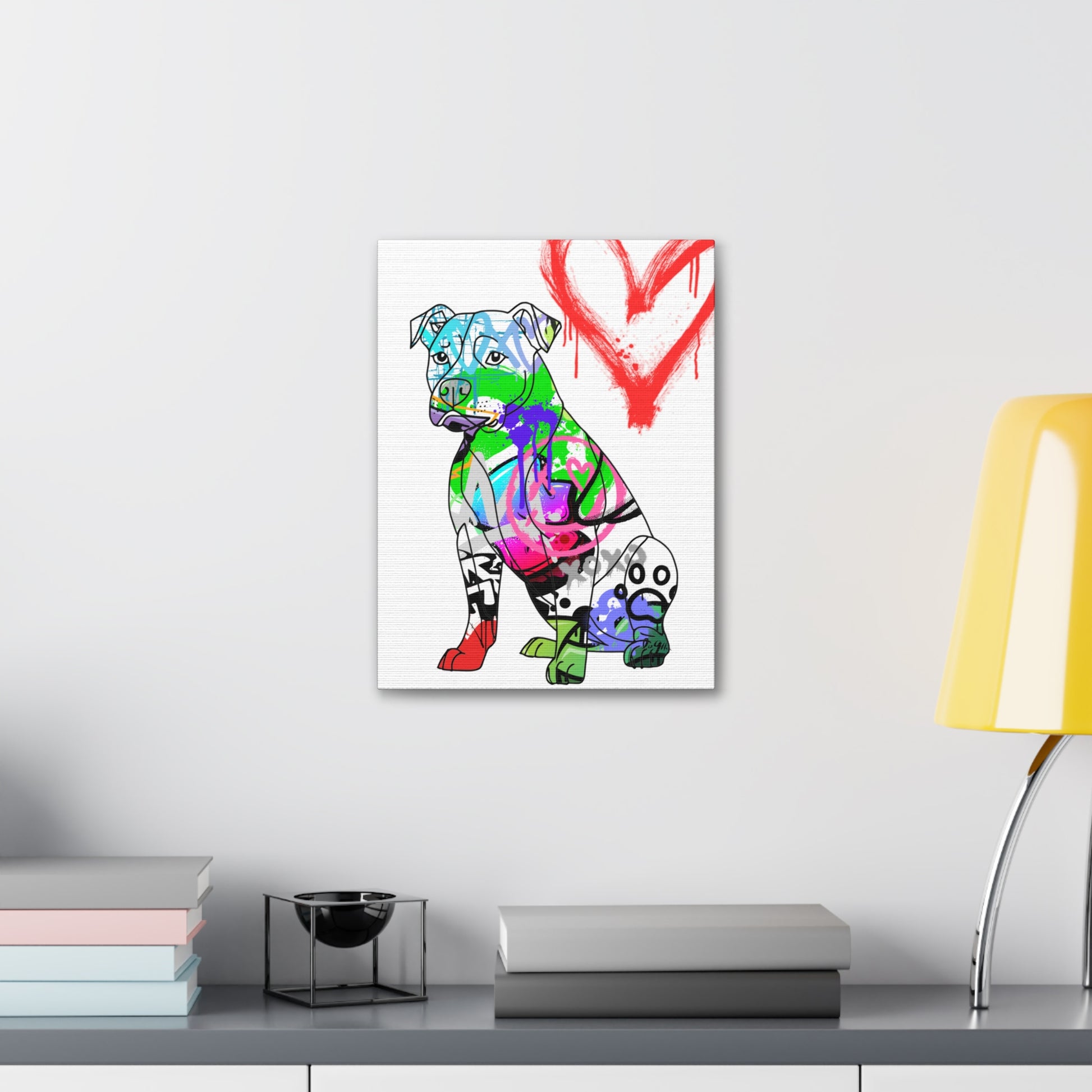 Urban Pitbull design featured on high-quality canvas art, perfect for modern home décor and contemporary style.