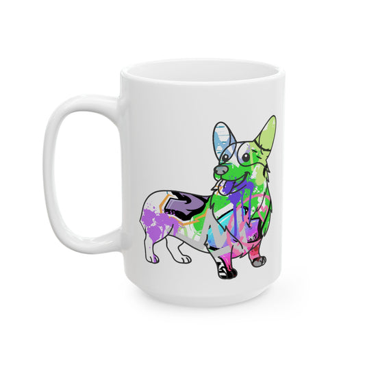 Personalized Corgi Mug | Graffiti Street Art Dog Gift