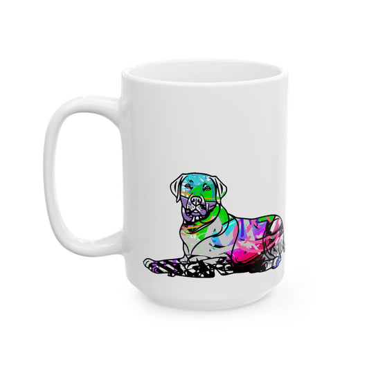 Personalized English Labrador Mug | Graffiti Street Art Dog Gift