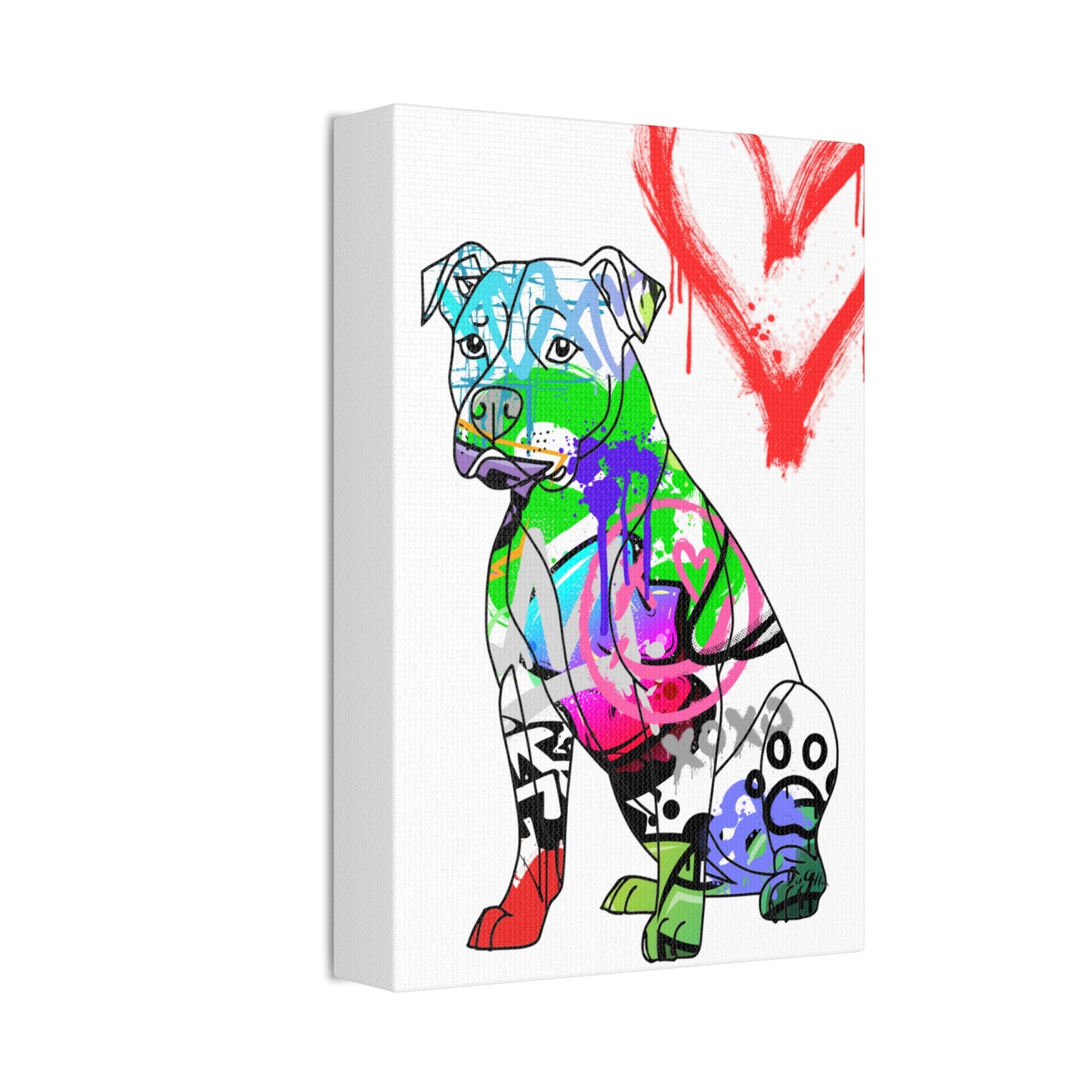 Urban Pitbull design featured on high-quality canvas art, perfect for modern home décor and contemporary style.