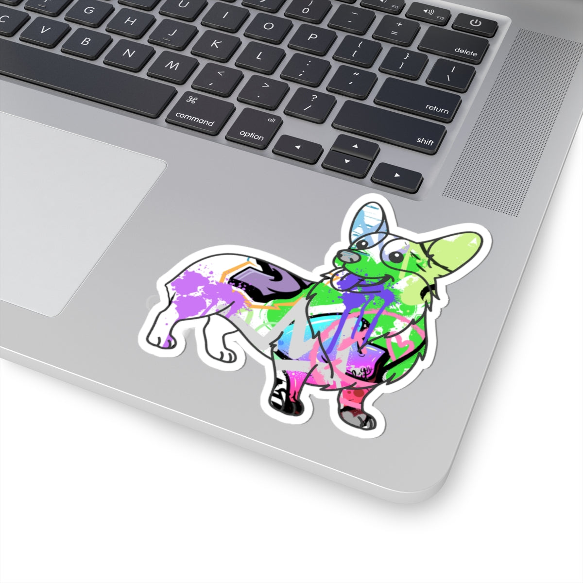 Graffiti Corgi Street Art Sticker