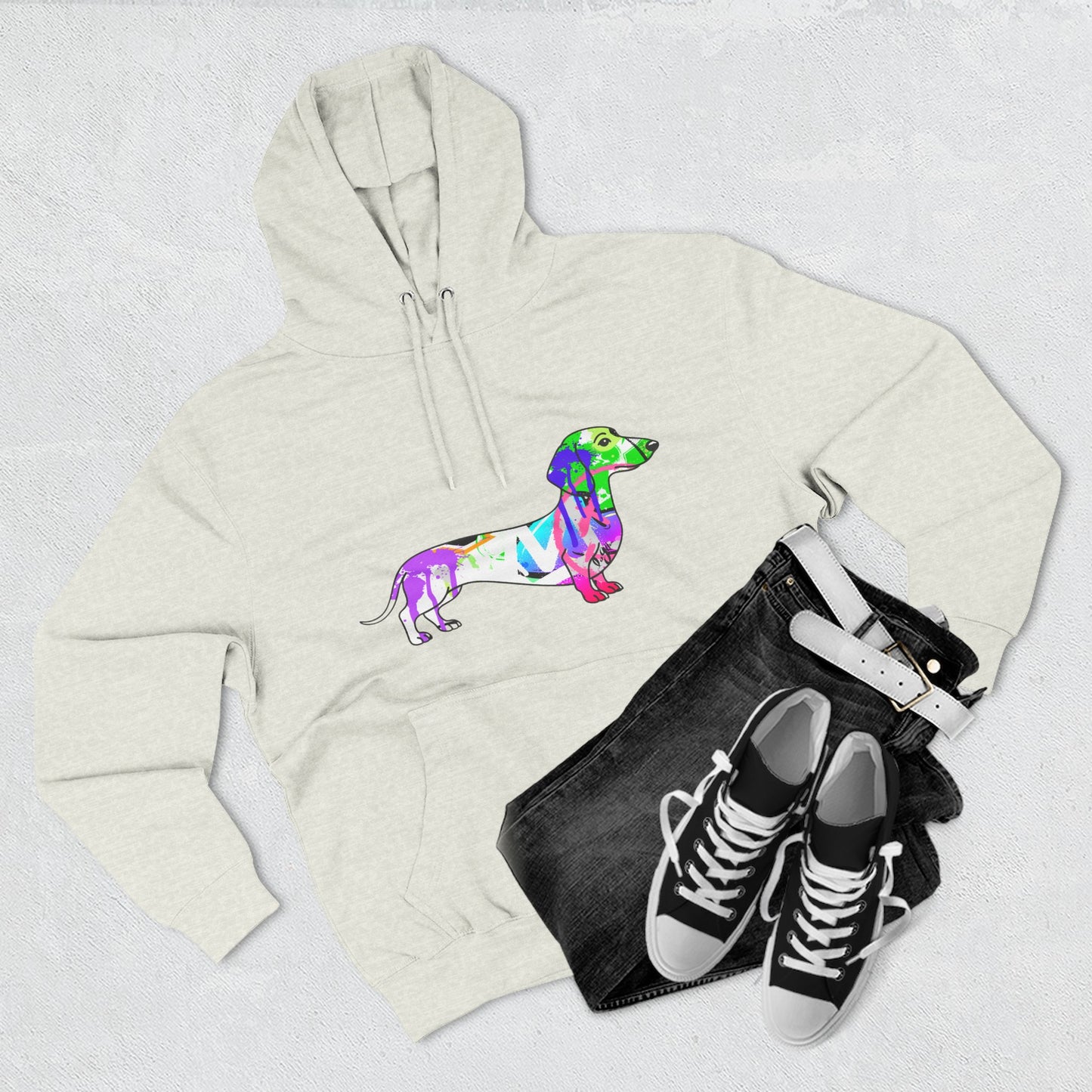 Unisex Hoodie | Graffiti Dachshund Art Design