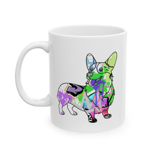 Personalized Corgi Mug | Graffiti Street Art Dog Gift