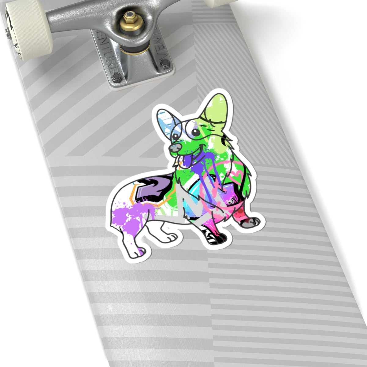 Graffiti Corgi Street Art Sticker