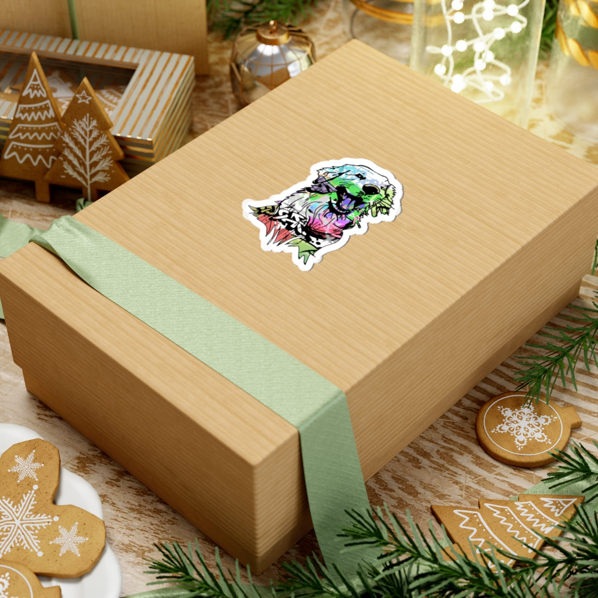 Graffiti Golden Retriever Sticker