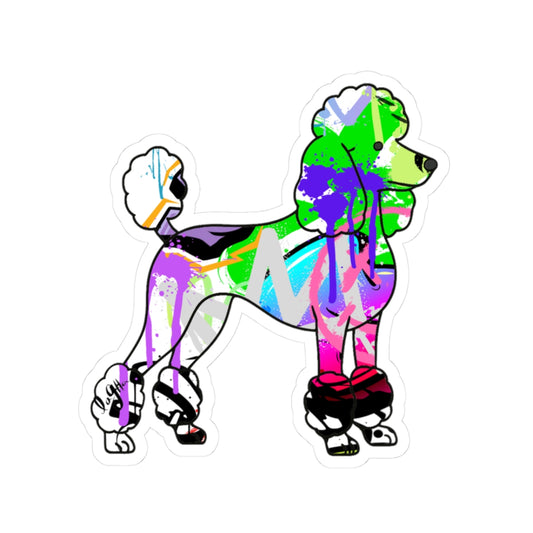Graffiti Poodle Dog Sticker