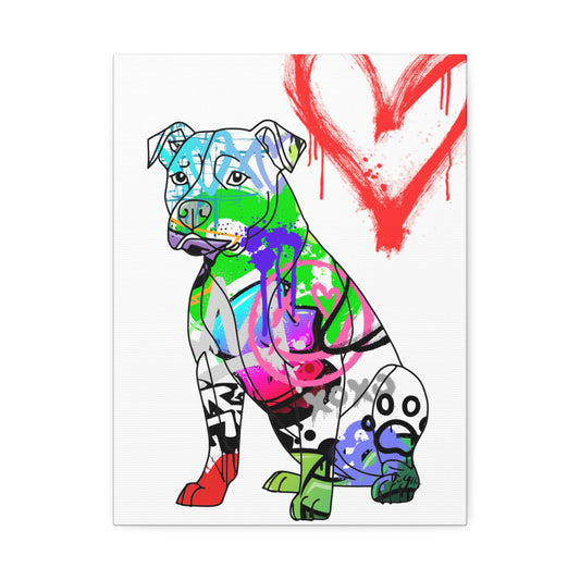 Urban Pitbull design featured on high-quality canvas art, perfect for modern home décor and contemporary style.