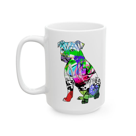 Personalized Pitbull Mug | Graffiti Street Art Dog Gift