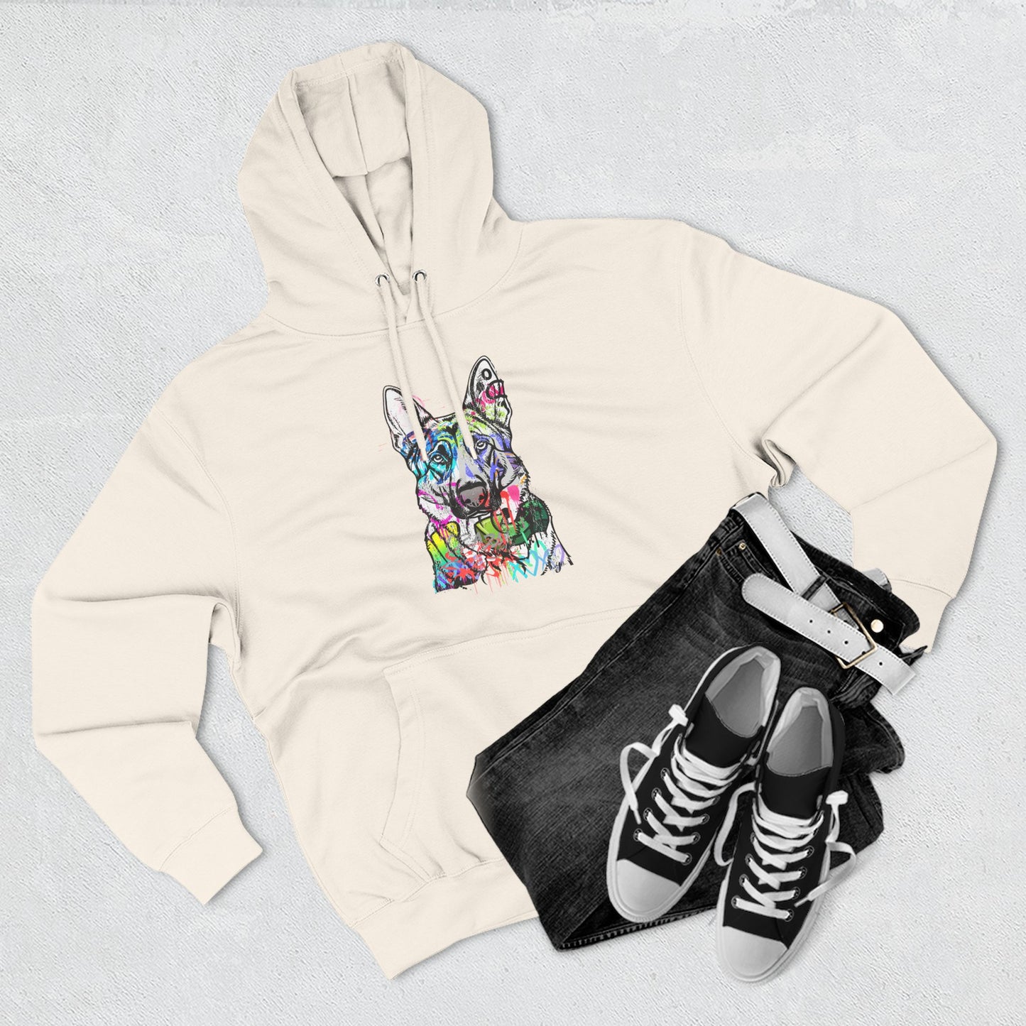 Unisex Hoodie | Graffiti German Shepherd Street Art Design