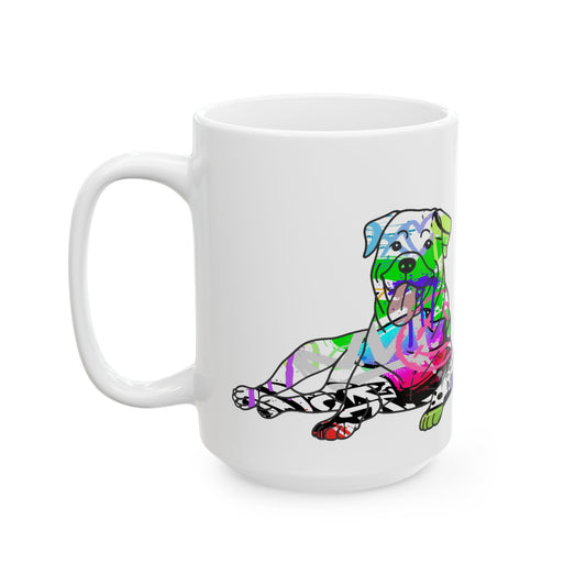 Personalized Rottweiler Mug | Graffiti Street Art Dog Gift