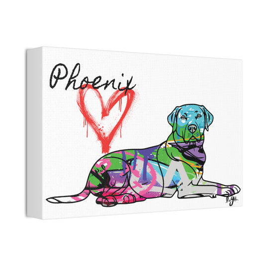 Personalized Canvas Art, English Lab Graffiti Art, Personalized Dog Name, Wall Decor, Gift for Dog Lovers, Pet Owner Gift, gift for dad - LaGrutta Art and Designs