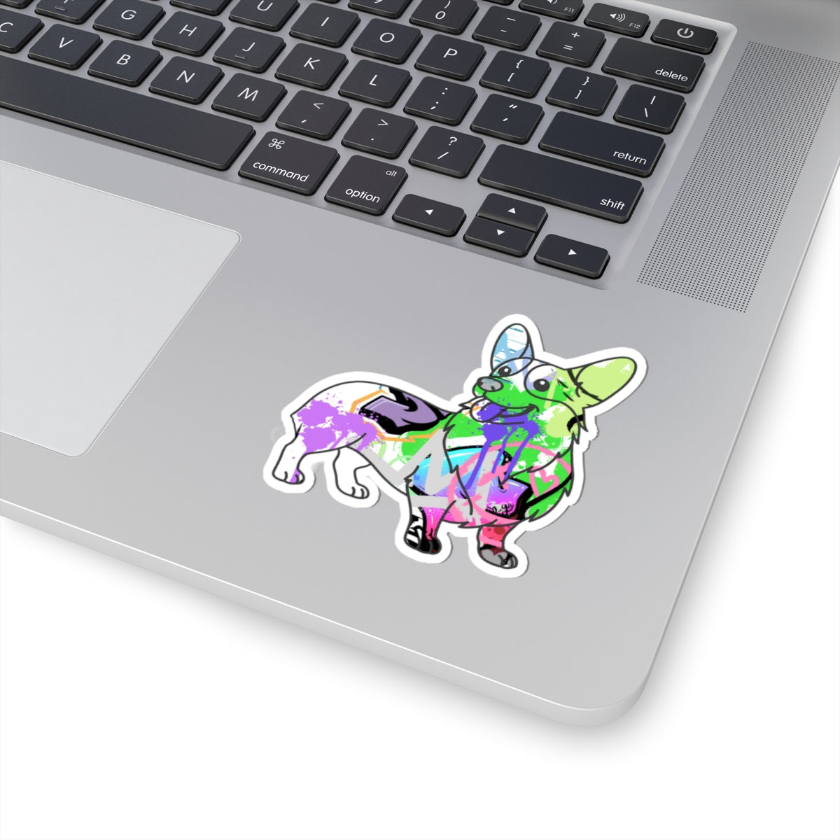 Graffiti Corgi Street Art Sticker