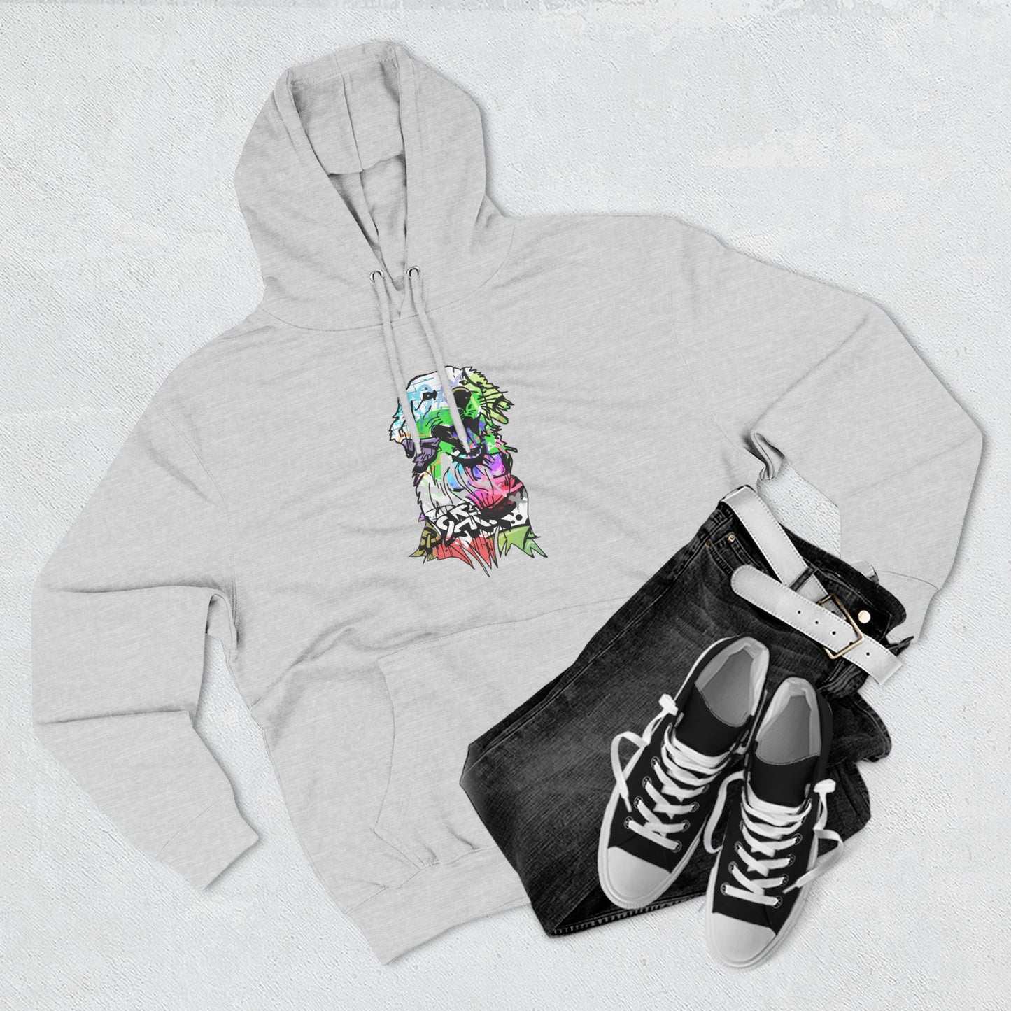 Unisex Hoodie | Graffiti Golden Retriever Street Art Design