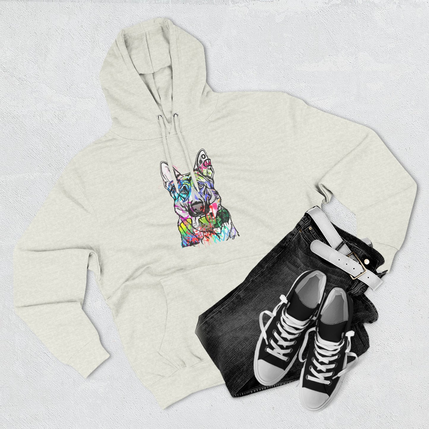 Unisex Hoodie | Graffiti German Shepherd Street Art Design