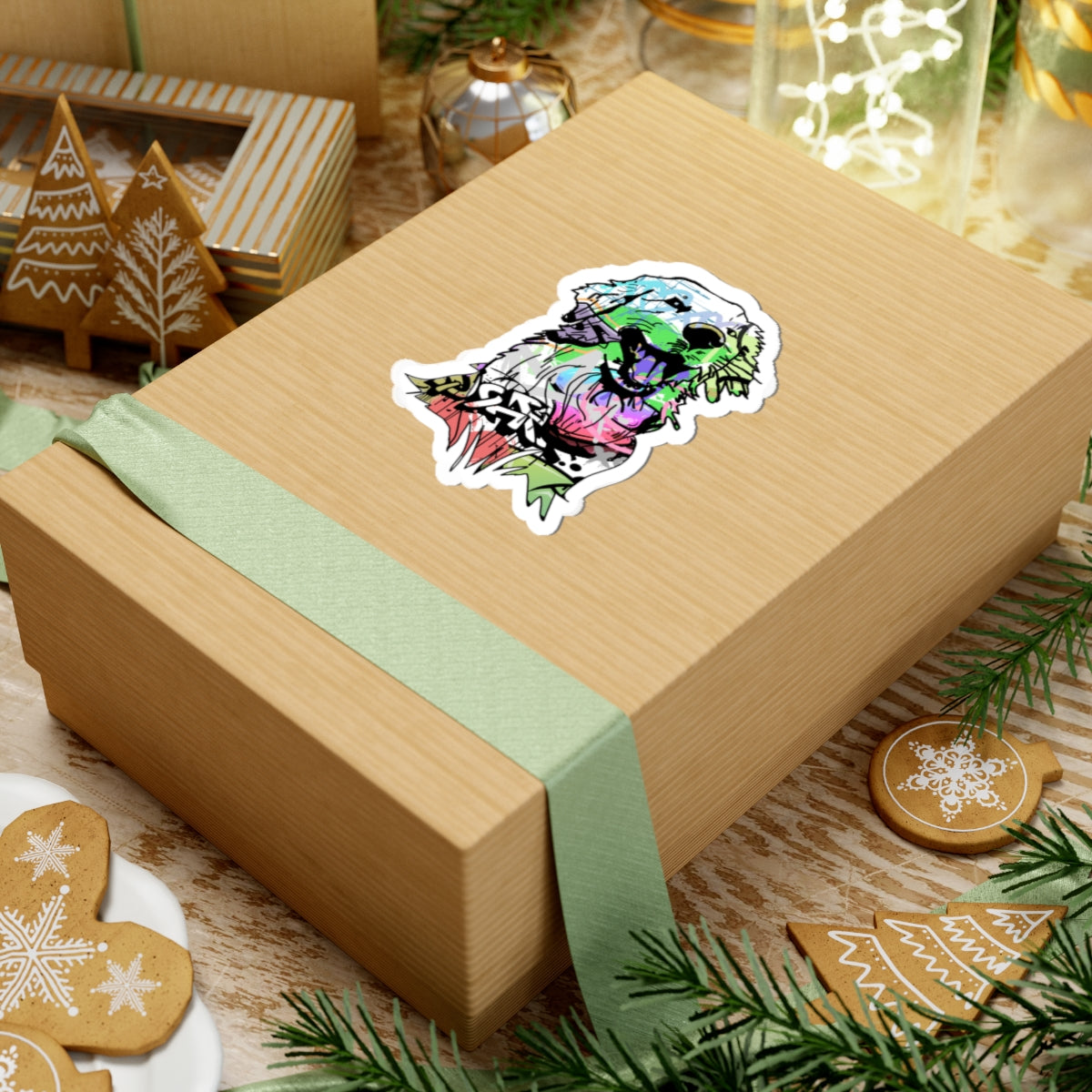 Graffiti Golden Retriever Sticker