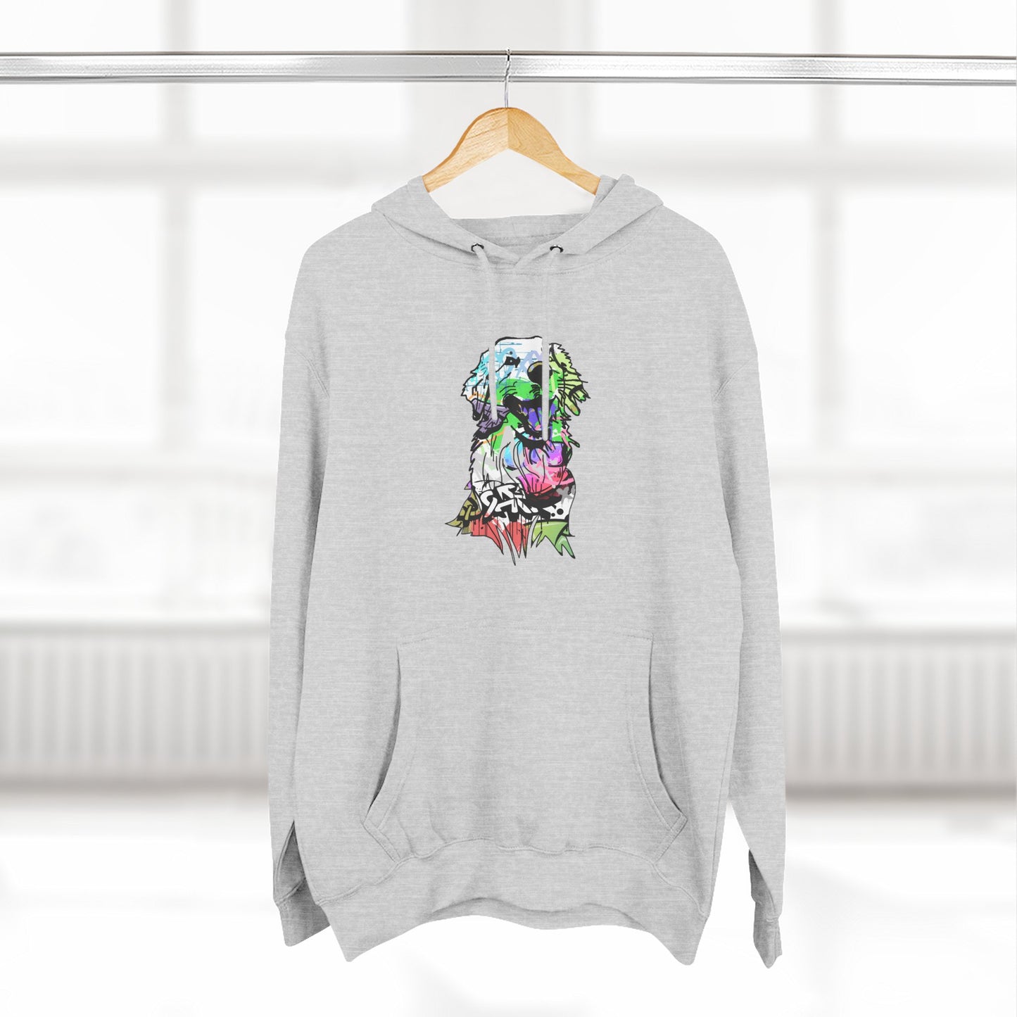 Unisex Hoodie | Graffiti Golden Retriever Street Art Design