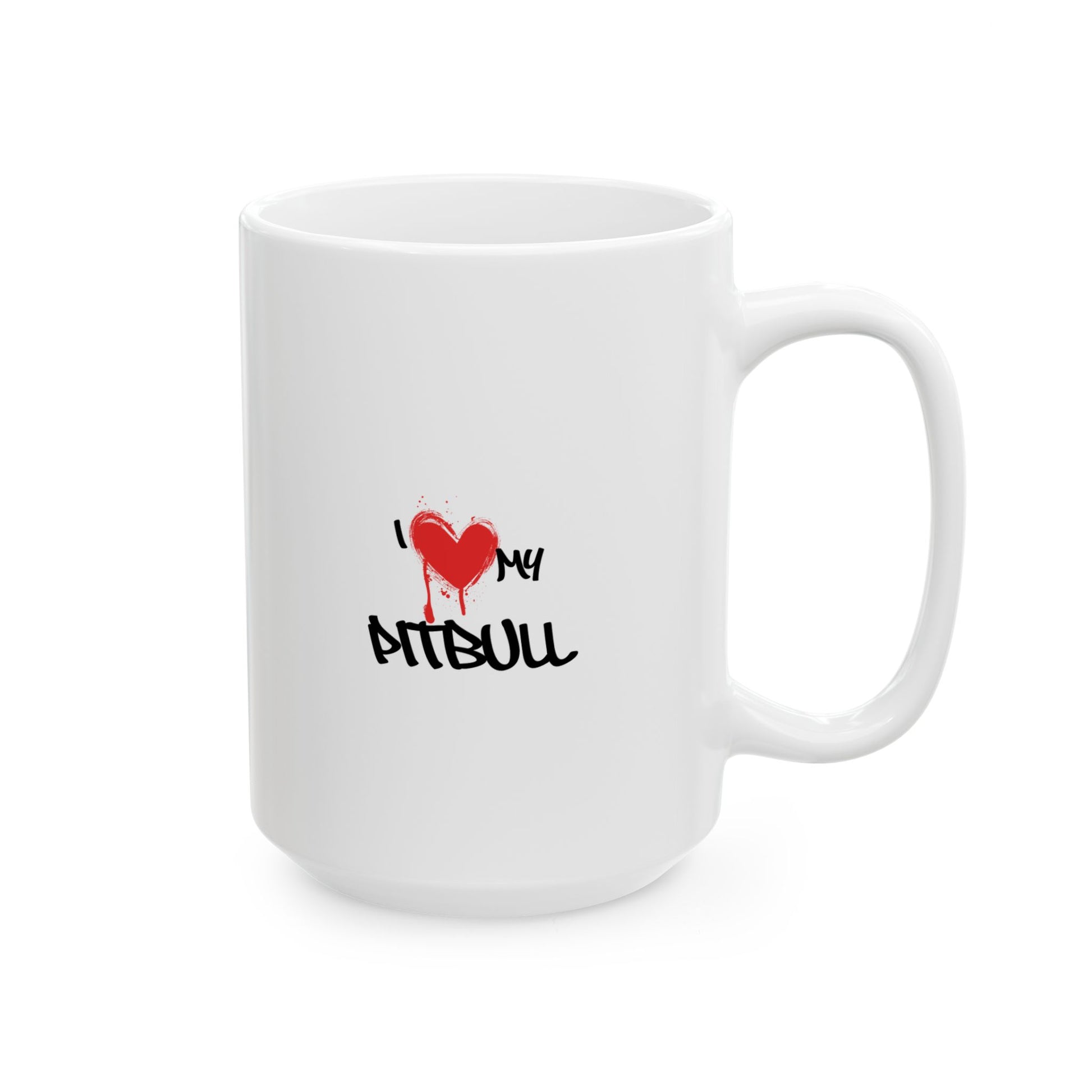 Pitbull dog illustration on a ceramic mug, perfect gift for pet lovers and coffee enthusiasts