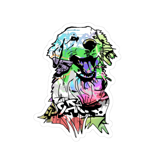 Graffiti Golden Retriever Sticker