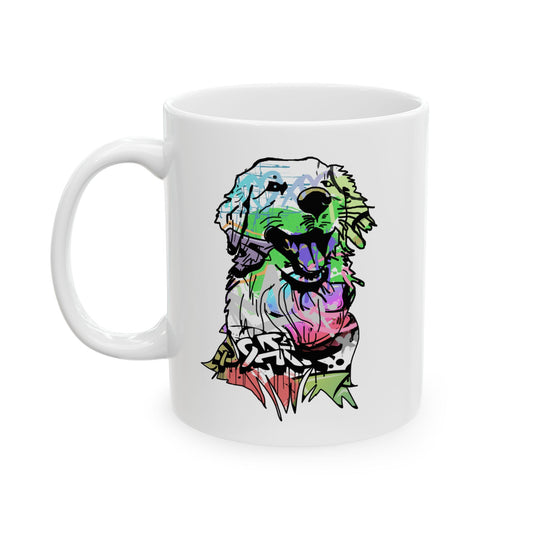 Personalized Golden Retriever Mug | Graffiti Street Art Dog Gift