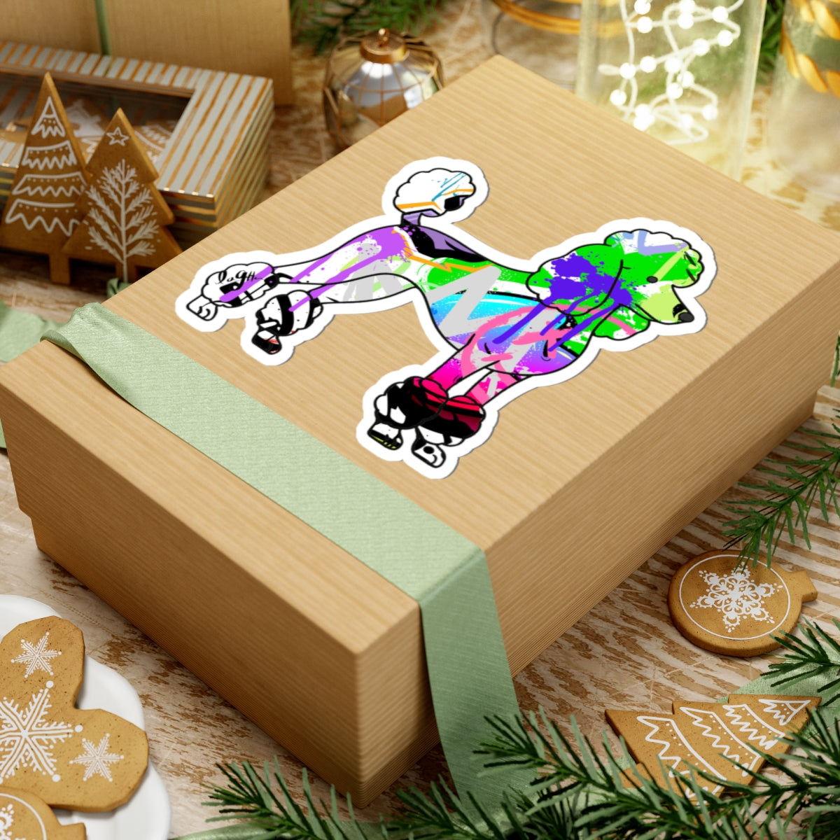 Graffiti Poodle Dog Sticker