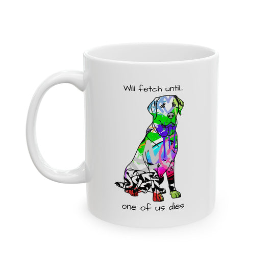 Street art inspired dog lover mug featuring vibrant urban designs and canine themes for enthusiasts
