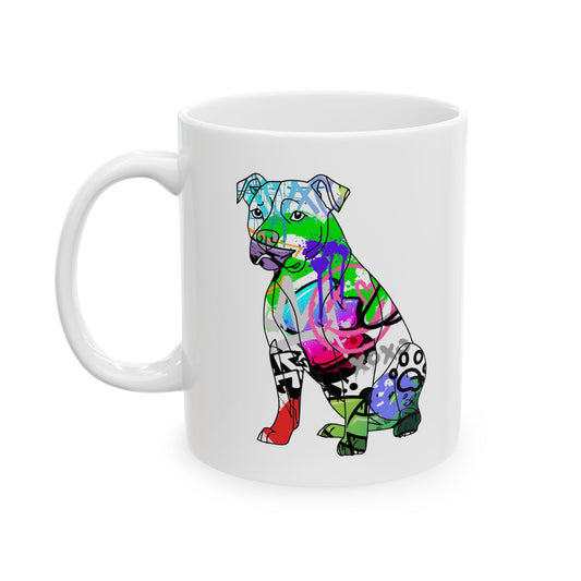 Personalized Pitbull Mug | Graffiti Street Art Dog Gift