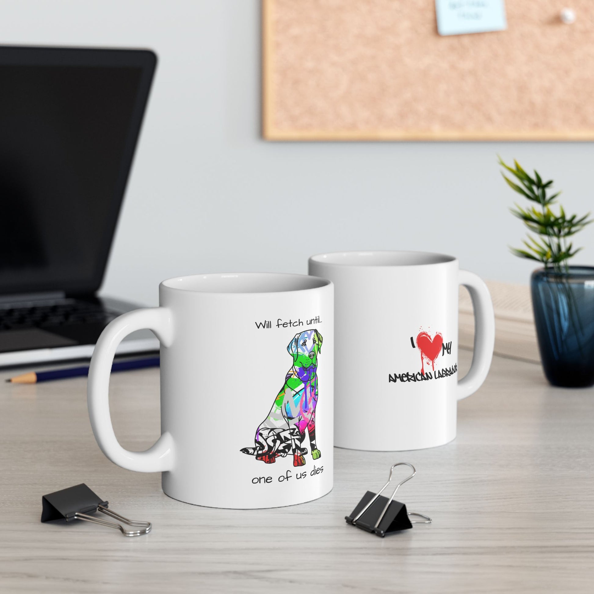 Street art inspired dog lover mug featuring vibrant urban designs and canine themes for enthusiasts