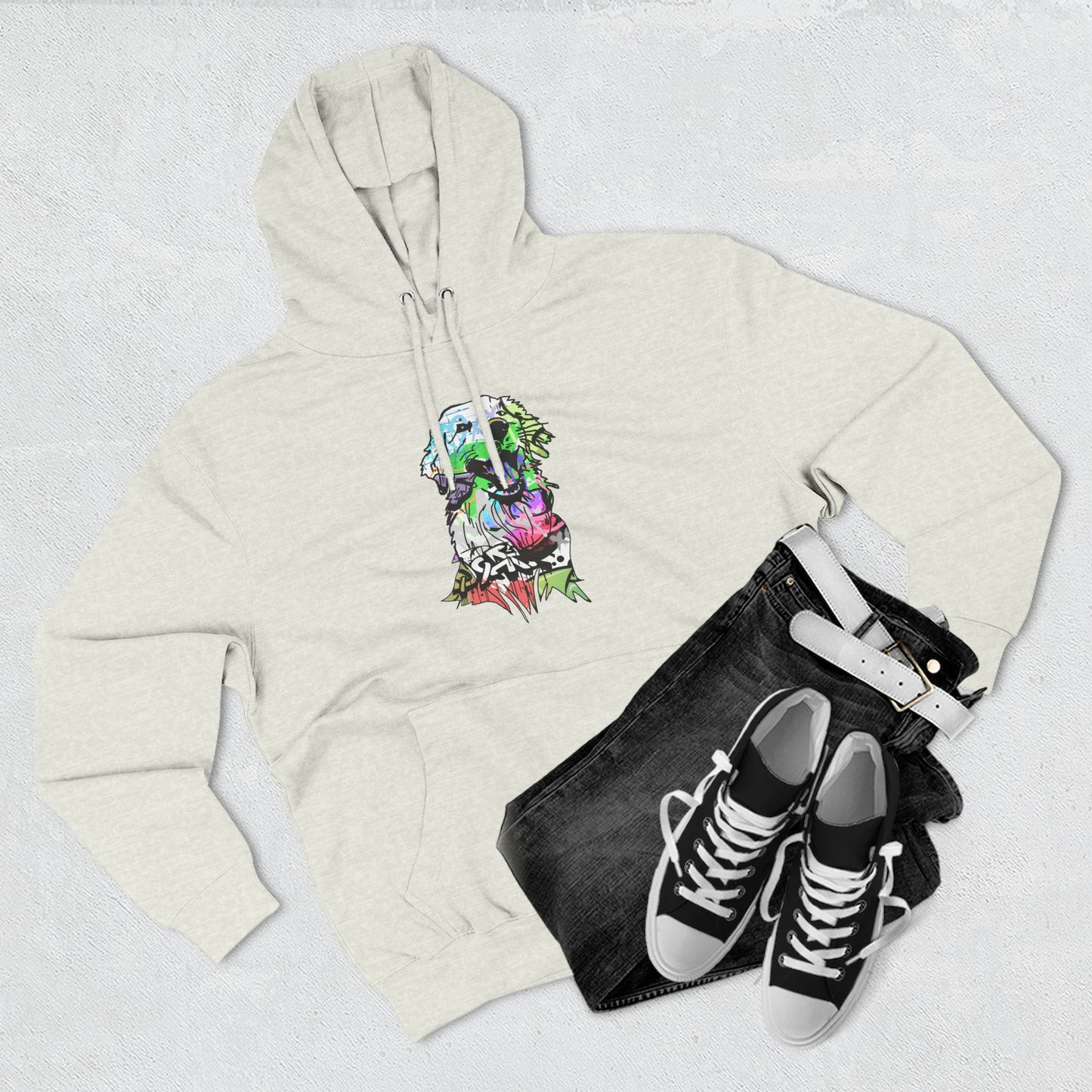 Unisex Hoodie | Graffiti Golden Retriever Street Art Design
