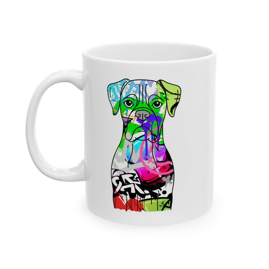 Personalized Boxer Mug | Graffiti Street Art Dog Gift