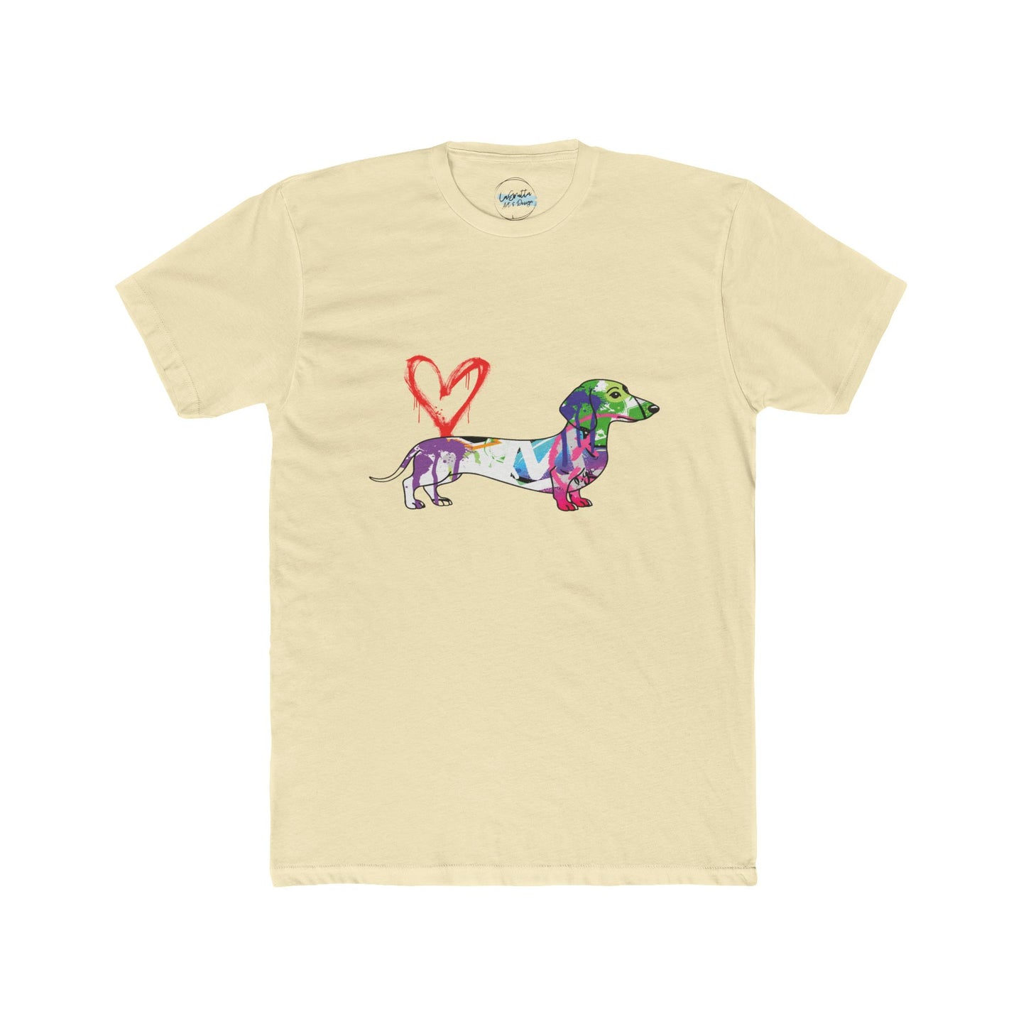 Graffiti Dachshund Street Art |  Unisex Cotton Crew Tee
