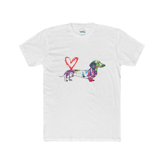 Graffiti Dachshund Street Art |  Unisex Cotton Crew Tee