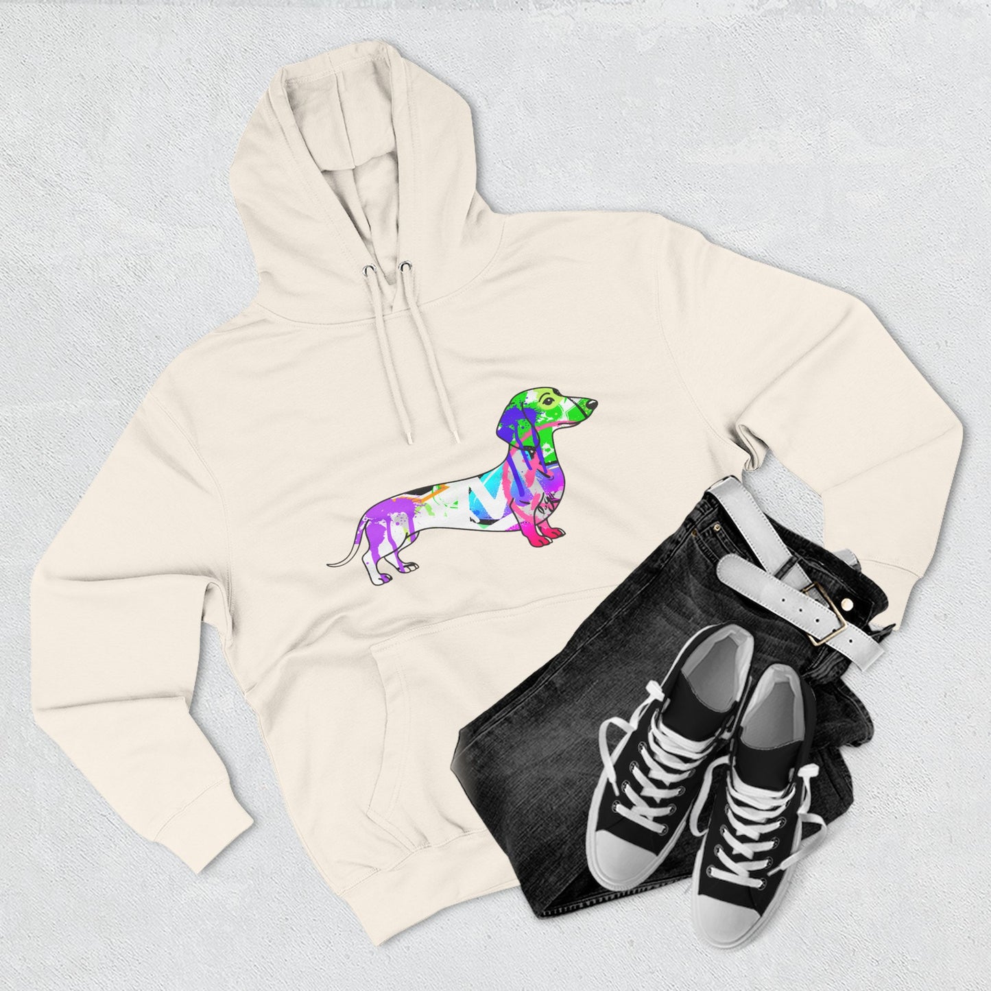 Unisex Hoodie | Graffiti Dachshund Art Design
