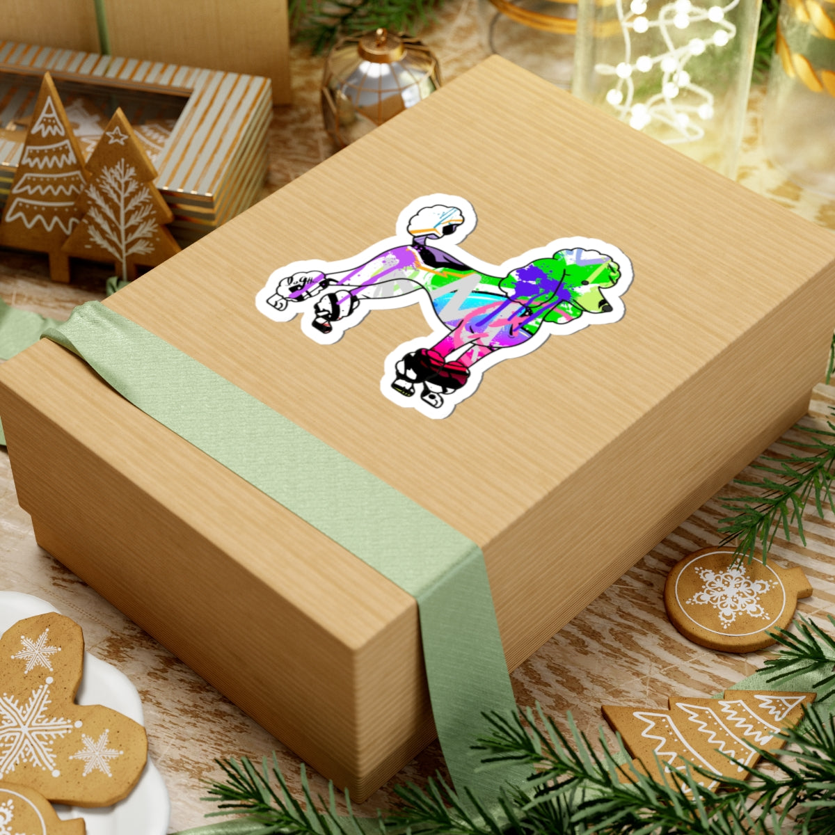 Graffiti Poodle Dog Sticker
