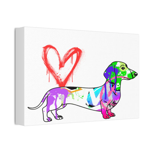 Colorful Graffiti Dog Canvas Wall Art Prints, Vibrant Pet Portraits and Urban Animal Decor - LaGrutta Art and Designs