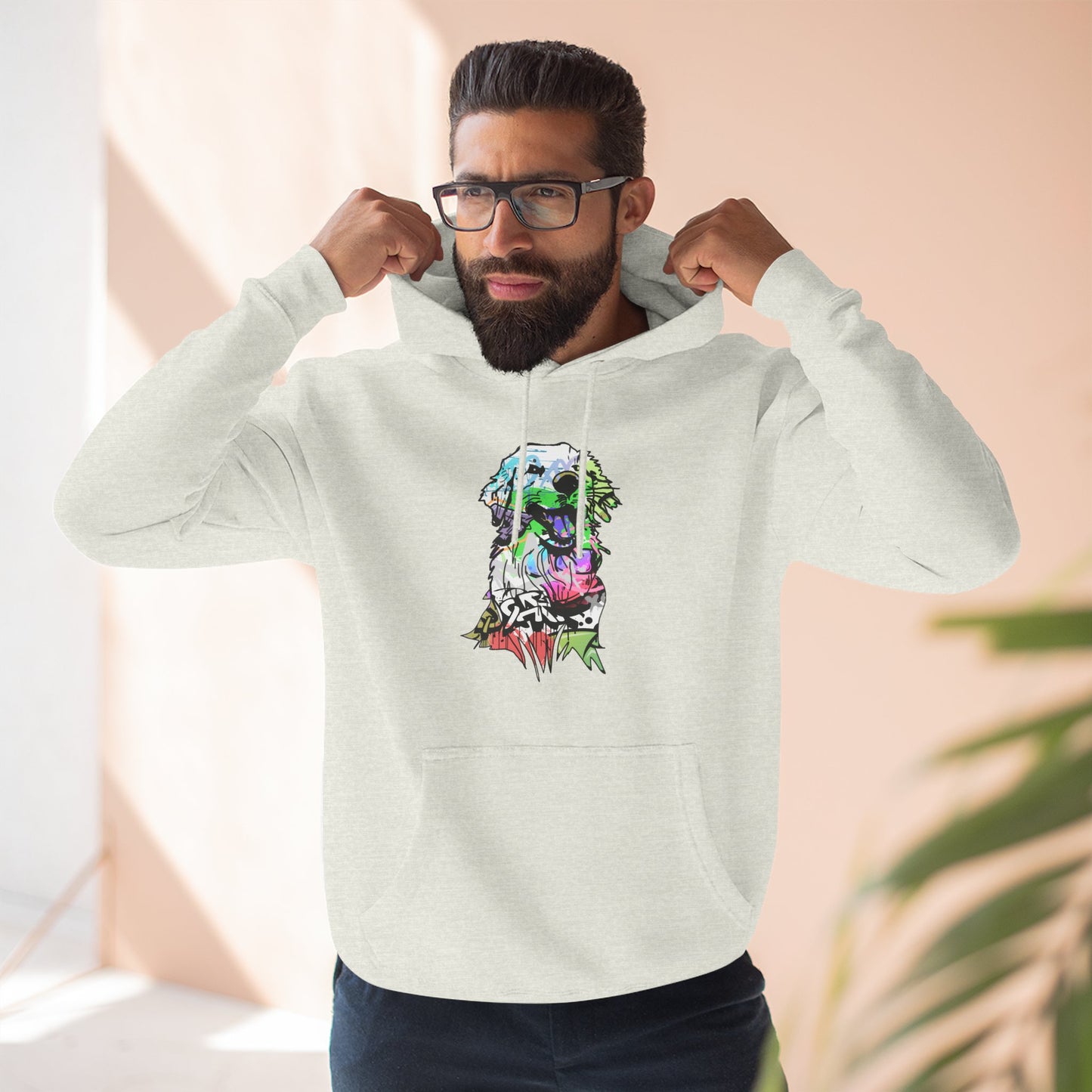 Unisex Hoodie | Graffiti Golden Retriever Street Art Design