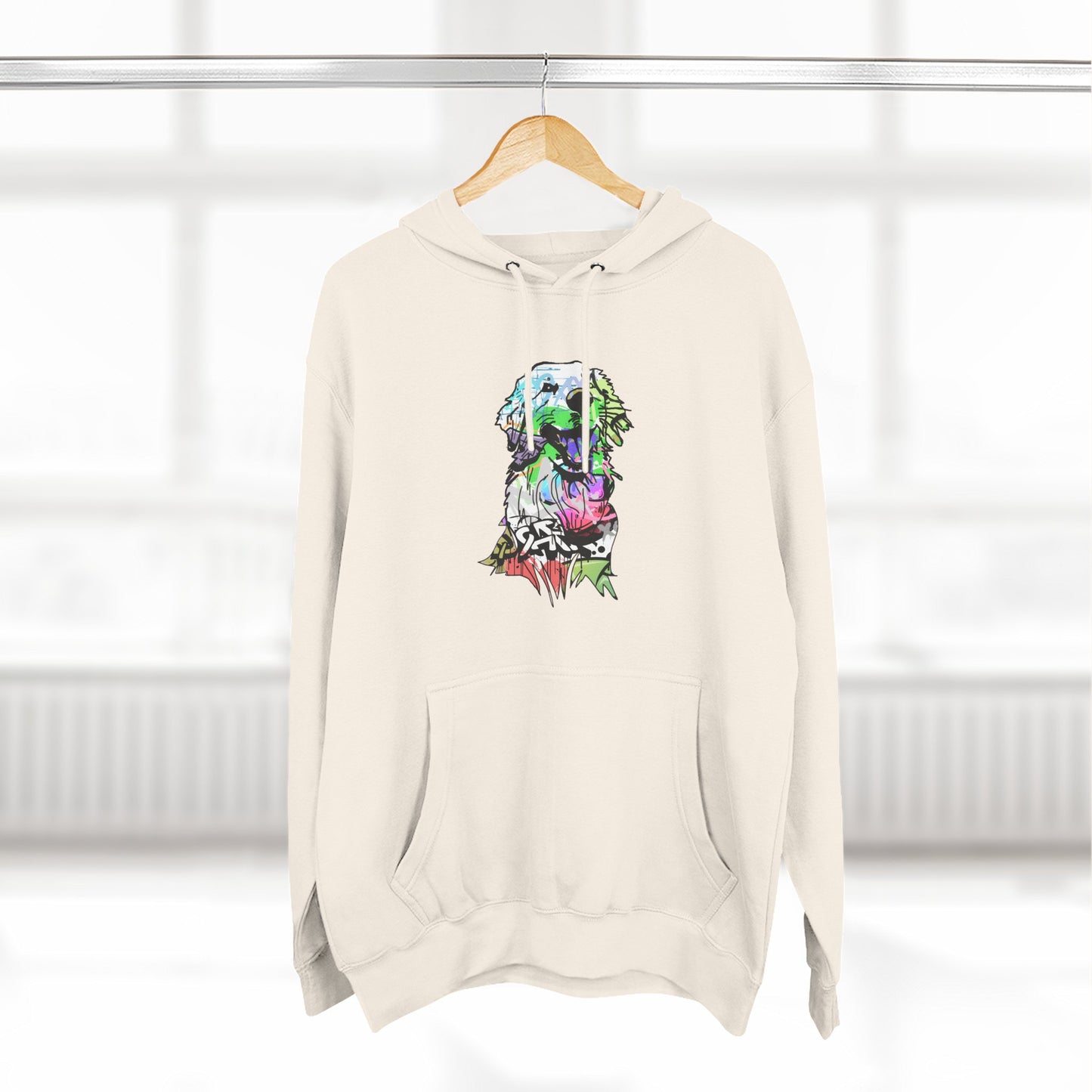 Unisex Hoodie | Graffiti Golden Retriever Street Art Design