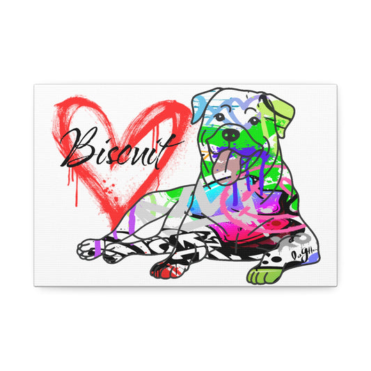Stunning Rottweiler canvas art showcasing the loyal pet in vibrant colors, perfect for home decoration.