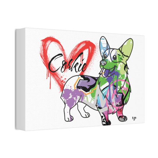 Personalized Corgi illustration showcasing custom pet portraits for unique home decor and gifts