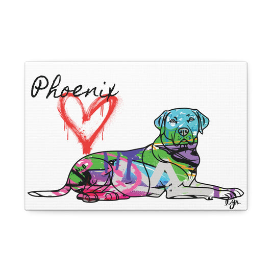 Personalized Canvas Art, English Lab Graffiti Art, Personalized Dog Name, Wall Decor, Gift for Dog Lovers, Pet Owner Gift, gift for dad - LaGrutta Art and Designs