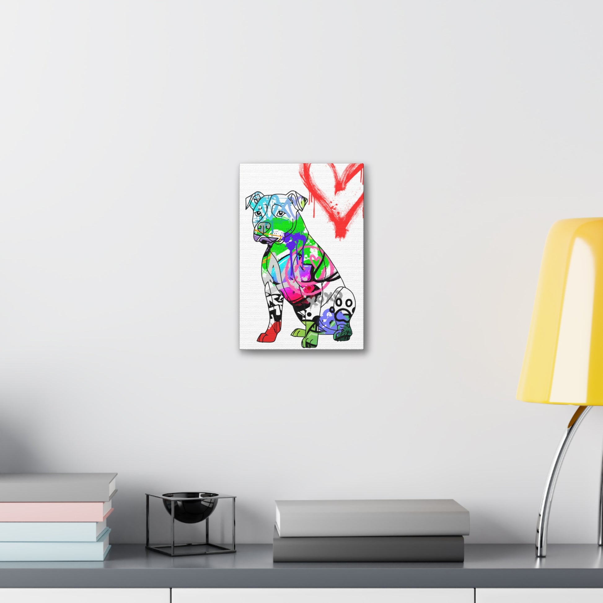 Urban Pitbull design featured on high-quality canvas art, perfect for modern home décor and contemporary style.